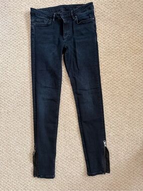 AllSaints Indigo Skinny Jeans with Ankle Zips